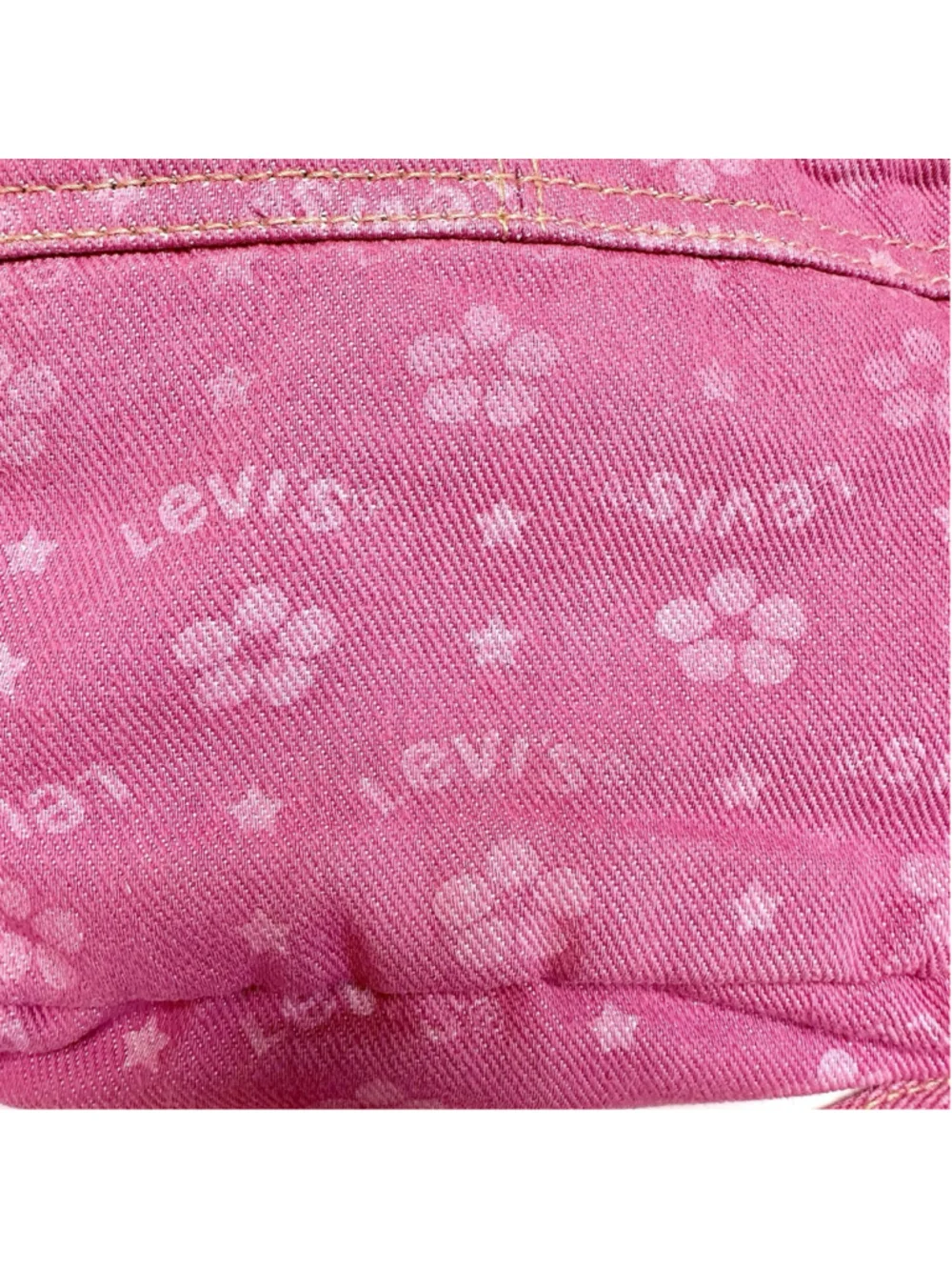 Vintage Levis Pink Denim Utility Shoulder Bag Y2K Cargo Purse Floral Print